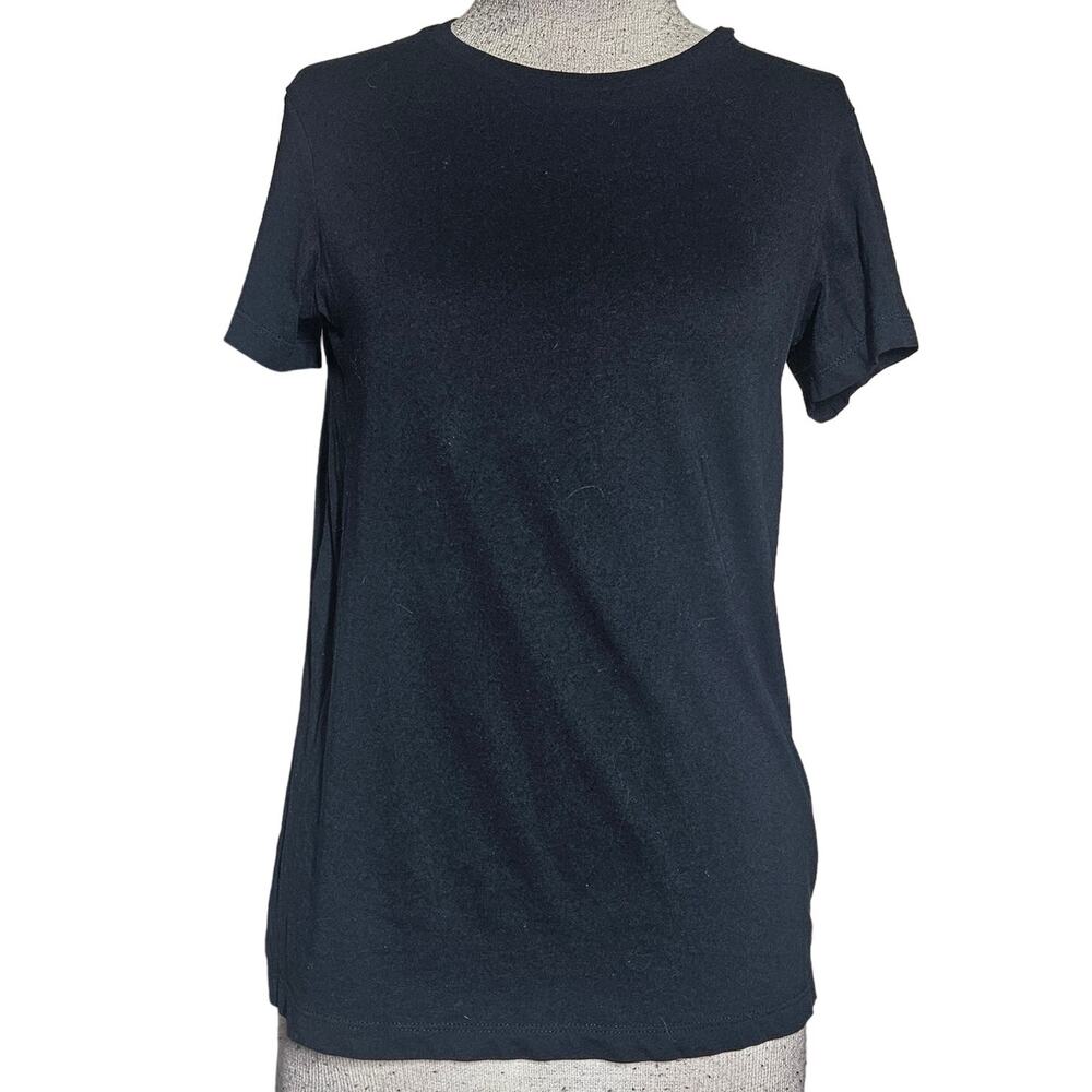 asos Black Cotton Short Sleeve Tee Size Small